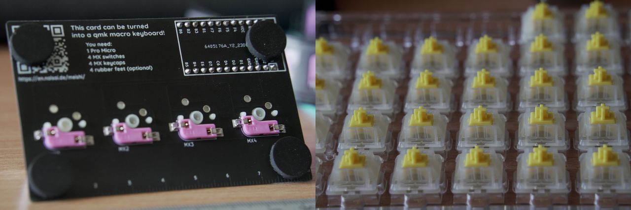 product backside and Gateron Milky Yellow Pro switches